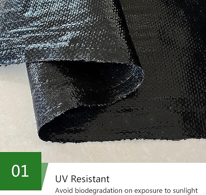 Weed Control Fabric Weed Membrane Heavy Duty Tear-proof Ground Cover Membrane Weed Barrier Mat High Permeability Ideal for Use in Patios Garden Flower Beds Landscaping(1 * 200m)