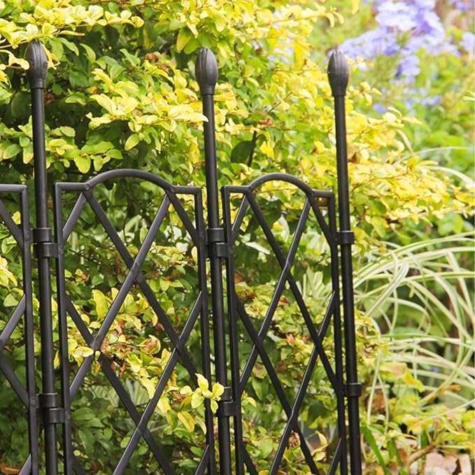 Yosoo Garden Trellis Plastic Coated Steel Expandable Flower Stand Supports Climbing Vines Indoor and Outdoor Use (1)