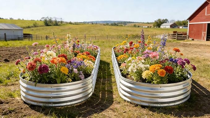 9 ft x 3 ft Raised Garden Bed Metal Elevated Planter for Vegetable Flower Herb (2pk)