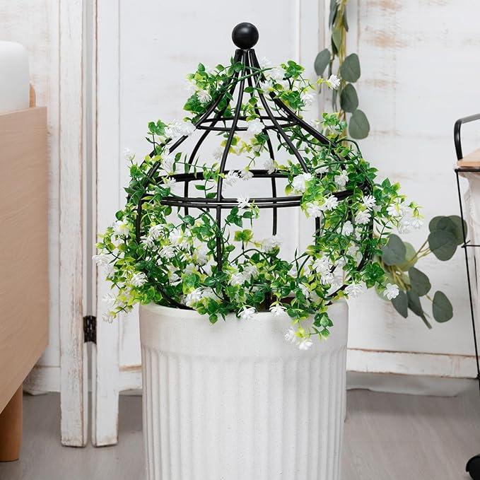 Sturdy Metal Garden Obelisk Trellis for Climbing Plants - 12 x 8.1 Versatile Support for Roses Topiaries &amp Houseplants - Easy to Assemble Durable &amp Decorative for Indoor/Outdoor Displays