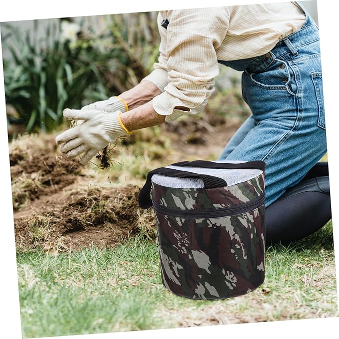 Portable Foam Garden Stool with 25cm Height and Tool Pocket Lightweight Plastic Outdoor Stool for Weeding Farming Camping and Gardening Tasks Random Style