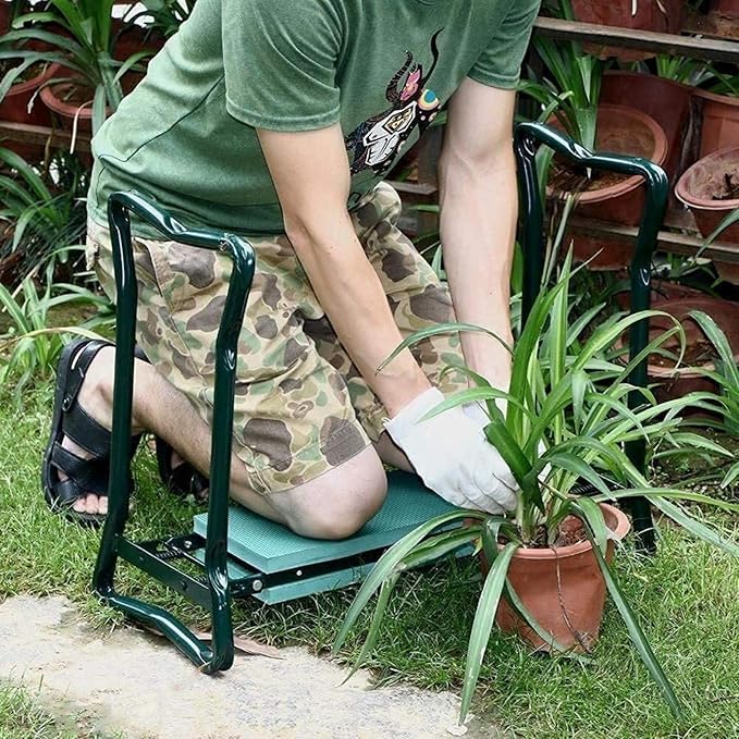 Garden Kneeling Stool Foldable Work Bench with Comfy Foam Pad Portable Chair for Gardening and Home Use Versatile Garden Seat and Kneeler
