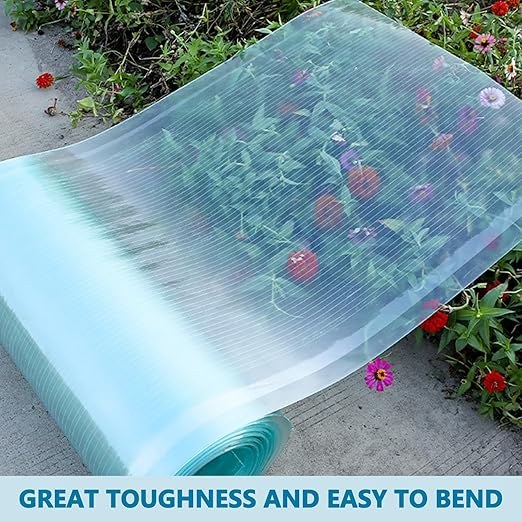 Rocomoco 32.8Ft x 3.28Ft Polycarbonate Sheet UV Resistant Clear Roofing Panels Insulated Rainproof Greenhouse Panels Suitable for Pergola Gardening Farming Sunroom