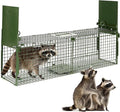 40” 2 Door Live Animal Trap Easy Set and Release Animal Trap Live Animal Trap Cage for catching Stray Cats Raccoons Squirrels Rabbits Moles Groundhogs Armadillos up to 17.6 lbs