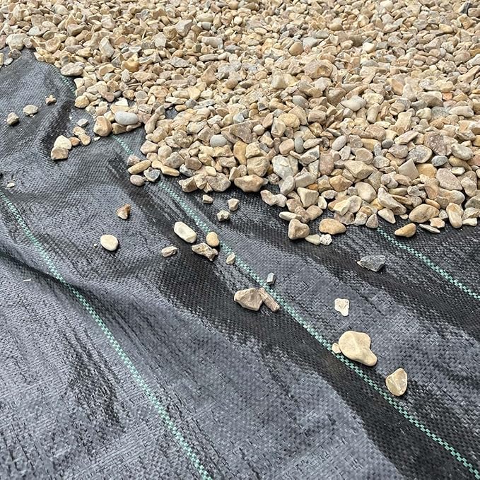 Harrier Weed Control Fabric Membrane - 50gsm/100gsm - Heavy Duty (3ft x 16ft Woven (100gsm) with Pegs)