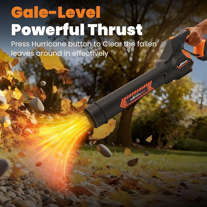 maXpeedingrods Leaf Blower Cordless 650CFM Electric Leaf Blower with 2 x 4.5Ah Batteries &amp Fast Charger 180° Deformation Blower Lightweight Leaf Blower for Lawn Care Garden Patio &amp Outdoo