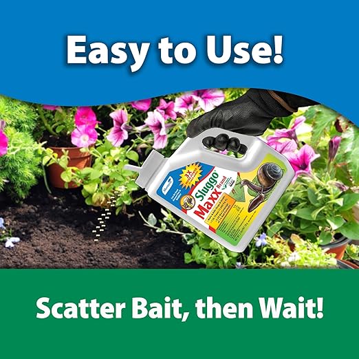 Monterey Sluggo Maxx Bundled with Measuring Spoon - Organic Gardening Slug and Snail Killer for Garden - Pet and Wildlife Friendly - 2 lb jug