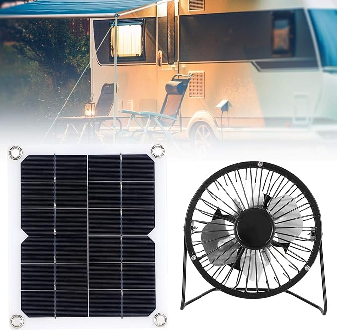 Mini Ventilator Quietly Cools Solar Exhaust Fan Portable for Pet Dog Chicken House