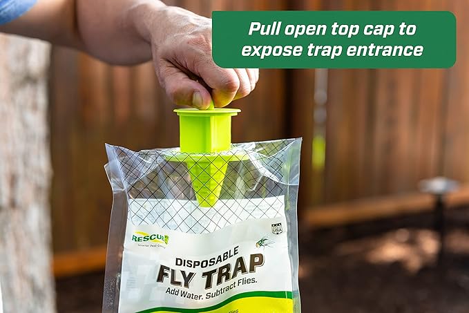 RESCUE! Outdoor Disposable Hanging Fly Trap - 18 Traps