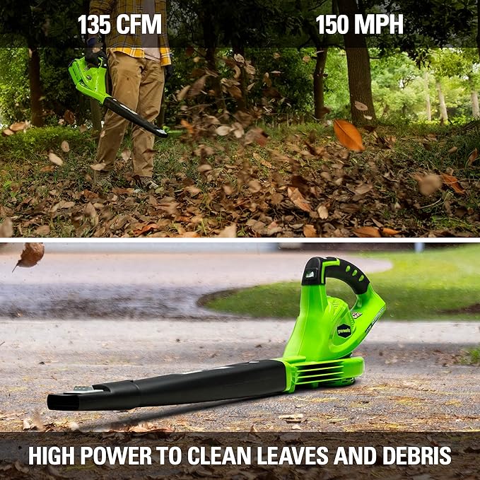 Greenworks 40V (150 MPH / 130 CFM / 75+ Compatible Tools) Cordless Leaf Blower Tool Only