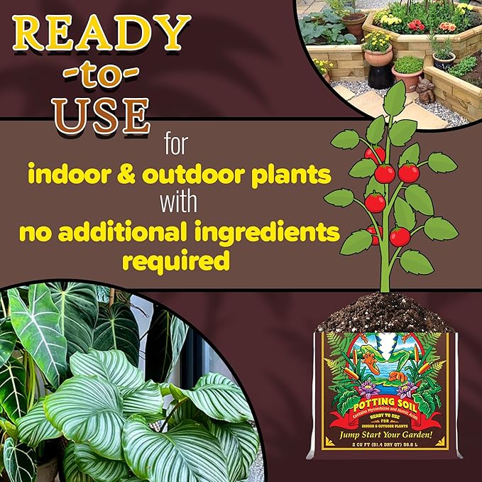 FoxFarm Happy Frog Potting Soil 2cu ft - for Indoor/Outdoor Container Plants - Contains Mycorrhizae and Humic Acids