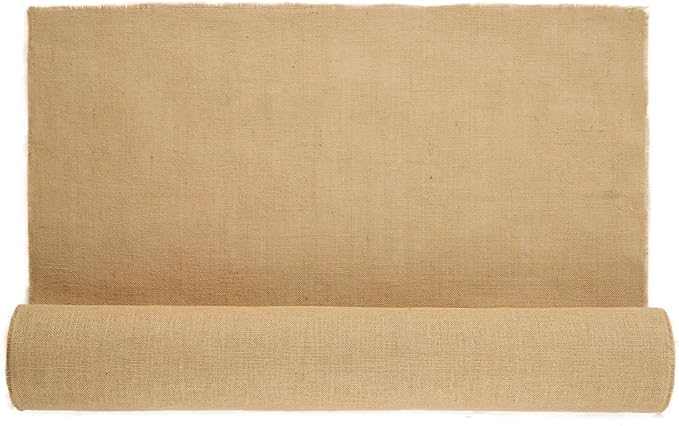 VEVOR Burlap Fabric Roll 40” x 75 ft &amp 45 x 45 High Density Wide Natural Burlap Fabric Rolls Jute Fabric Burlap Tree Wrap Roll for Decor Crafts Wedding Gardening Plant &amp Tree Winter Cov