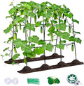 U-Shape Cucumber Trellis for Raised Beds - 47.2”x47.2”x21.6” Green Metal Arch Trellis Rust-Resistant Garden Plant Support for Climbing Vegetables Vines Flowers - Heavy Duty &amp Easy to Assemble