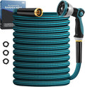 Garden Hose 50ft Non-Expanding Water Hose Ultra Lightweight Kink-Free Sturdy Flexible Abrasion Resistant Hose for Yard Lawn Outdoor Marine and Camper