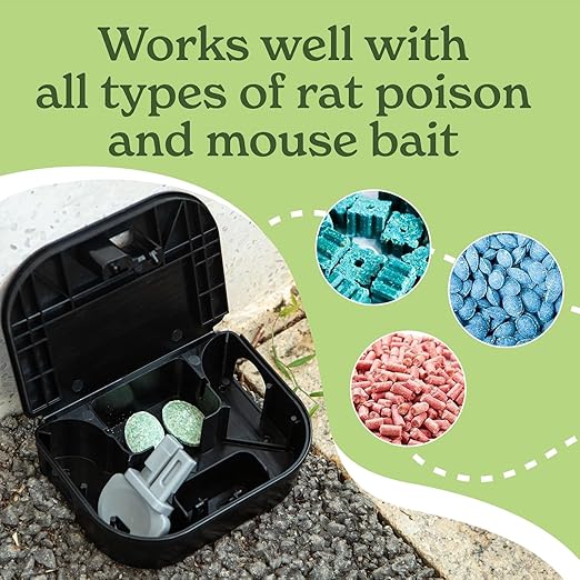 12-Pack Small Mouse Bait Stations with 6 Keys Used with Bait Blocks Discreet Mouse Bait Stations