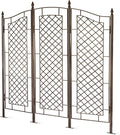 H Potter 3-Panel Garden Privacy Screen Trellis 88 lb Heavy Iron Freestanding Landscape Structure 75 Wide GAR573L