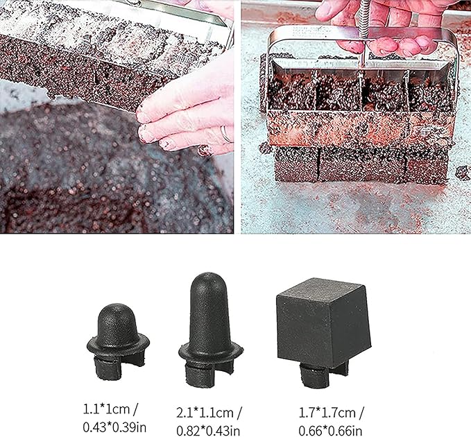 Dxcaicc Soil Blocker Handheld Seedling Maker Soil Blocker Garden Plant Transplant and Cultivation Tool