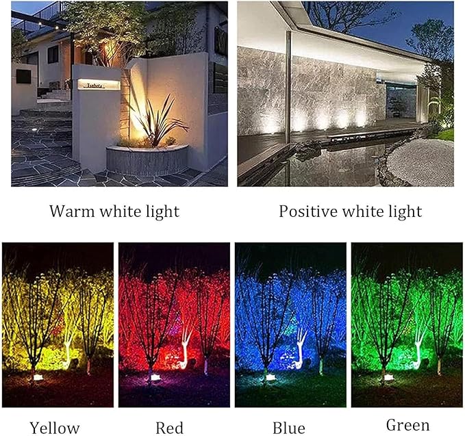 Ground LED Landscape Lamp 5W Rectangle LED Underground Light IP65 Waterproof Outdoor Stair Corner Lights Recessed Spotlights Garden Floor Lamp for Patio Pathway(White5w(111-240v))