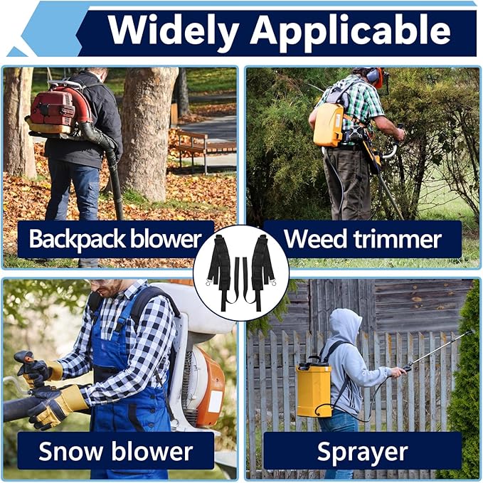 2 Set Backpack Blower Shoulder Straps Compatible with Husqvarna 150BT 150BF 170BT 170BF 350BT 350BF 370BFS 370BTS Straps for Backpack Blower Replace 511802901 511803001