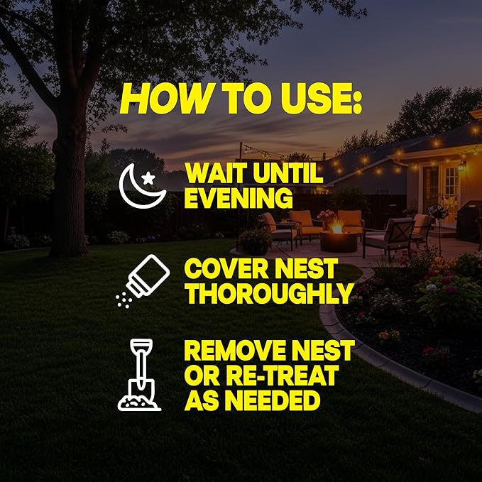 Raid Outdoor Wasp Ground Nest Killer Dust Insecticide for Outside Household Use on Wasps Fast-Working Easy-to-Use and Odorless 24 oz