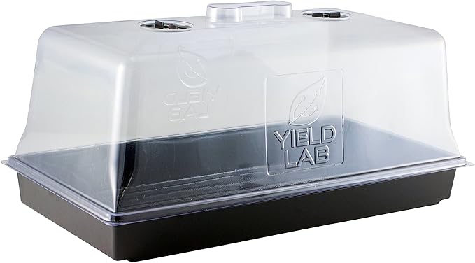 10x20 Humidity Dome with Plant Propagation Trays – 1 Pack - Clone Tray with Humidity Dome for Gardening Seedling Microgreens Germination Cloning Soil and Hydroponic Horticulture