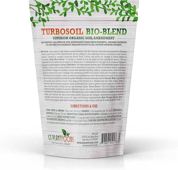 Organic Soil for Vegetable Garden Turbo Soil Bio-Blend Superior Organic Soil Amendment (3 lbs)