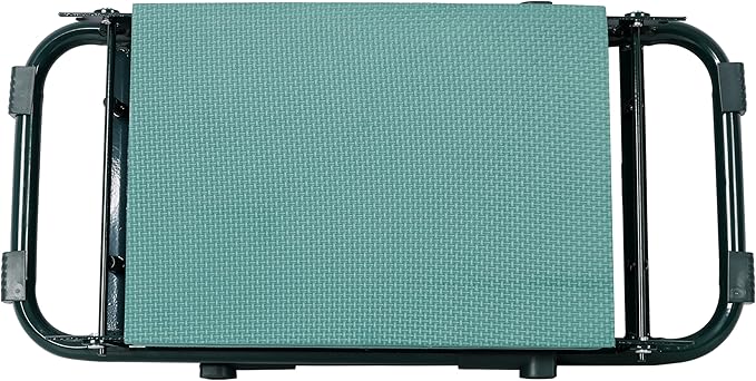 Garden Kneeler and Seat Heavy DutyPortable Garden Stool with EVA Kneeling Pad and 2 Tool BagsLarge Tool BagFolding Garden Bench to Relieve Knee &amp Back PainGreat Gifts for SeniorsFamily Garden
