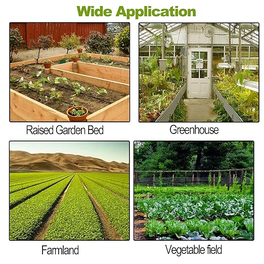 100ft 5/8 Drip Tape Irrigation Spacing 6 8 Mil Irrigation Line Automatic Irrigation Equipment for Garden Flower Patio Lawn - 0.53 GPH Flow Rate