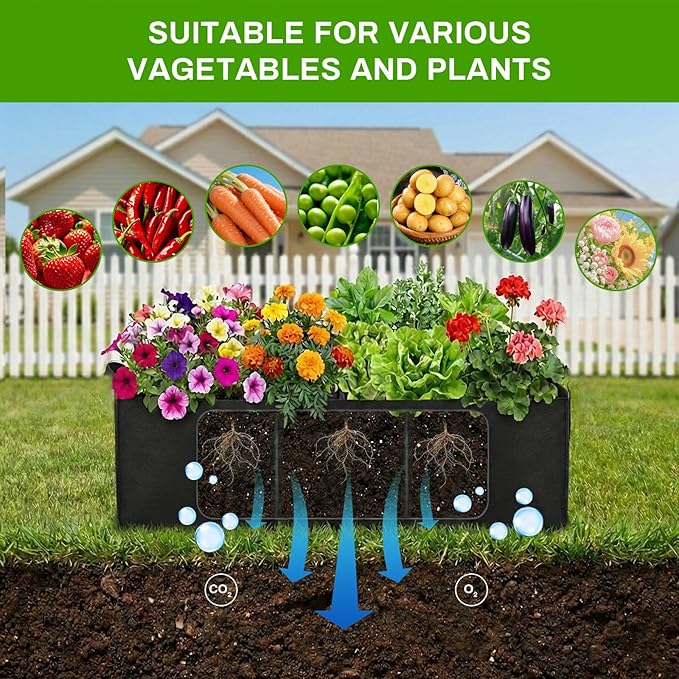 U-Shape Cucumber Trellis with Grow Bag 64 Tall Metal Garden Trellis for Climbing Plants Outdoor Reusable Cucumber Trellis for Raised Bed with Garden Netting for Tomatoes Peas Plant Vines Support