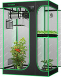 VIVOSUN D325 2-in-1 3x2 Grow Tent 36x24x53 High Reflective Mylar with Multi-Chamber and Floor Tray for Hydroponic Indoor Plant