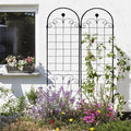 Garden Trellis 4 Pack Metal Garden Trellis for Climbing Plants Outdoor Trellis 86.7'' x 19.7'' Rustproof Plant Vines Plant Vegetable Support Rose Trellis Netting Trellis