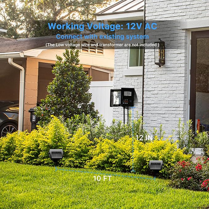GOODSMANN Lighting LED Wall Wash Flood Landscape Lighting 18W Die-Cast Aluminum Outdoor Lights Weatherproof 2700K Warm Lights Low Voltage Lights Brown 9920-4675-01