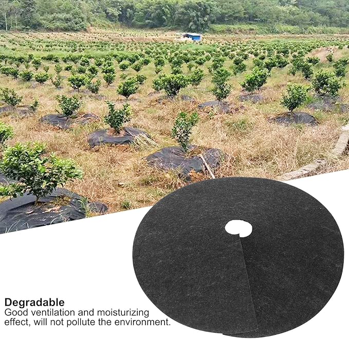 30 Pcs Ground Cover Landscape Fabric Heavy Duty Weed Barrier Fabric Non Woven Degradable Gardening Weeding Cloth Cover for Garden Ground
