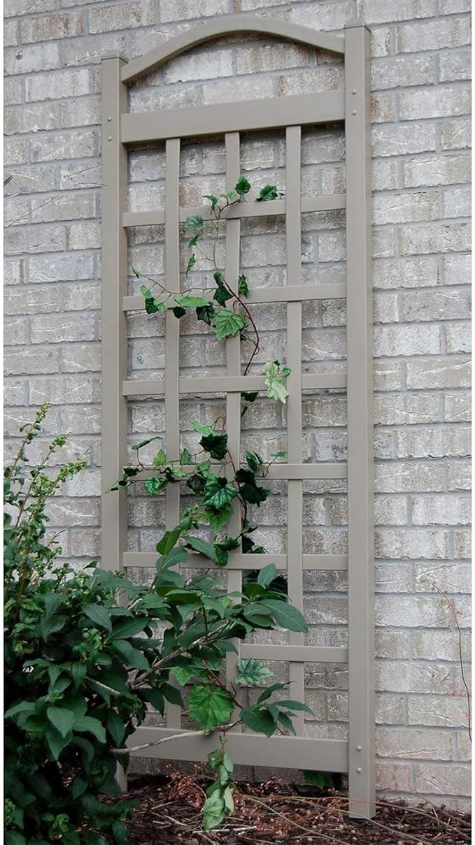 Dura-Trel PVC Garden Trellis for Climbing Vine Plants Cambridge Mocha 28 x 76