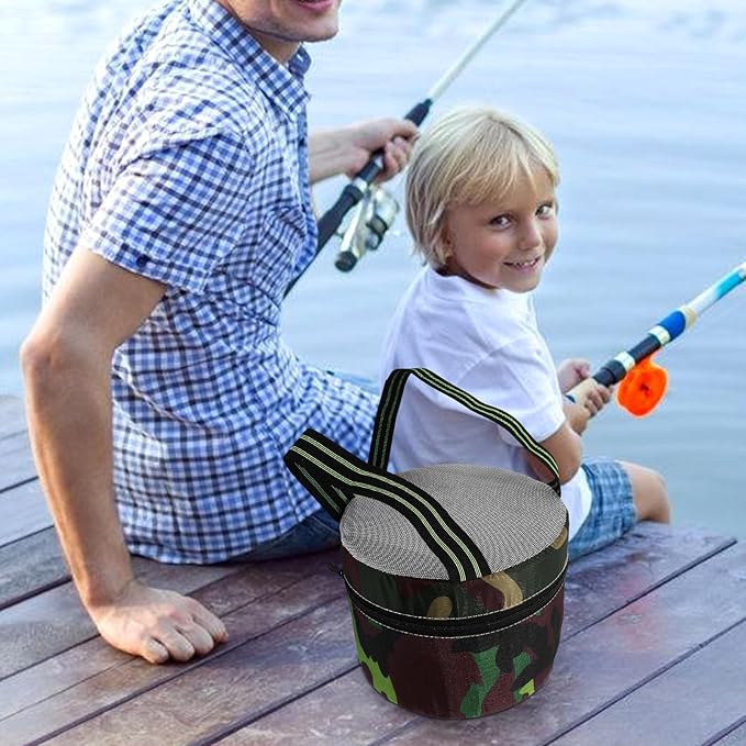 Portable Outdoor Gardening Stool Camping Stool Lightweight Foam Seat 18cm High Sturdy Hip Chair for Farming Fishing Tea Picking with Camouflage Seat Random Color