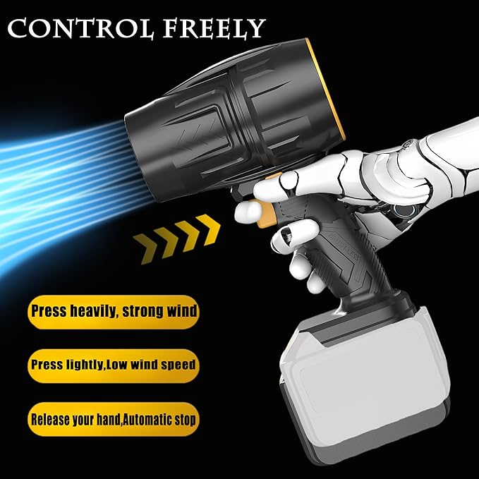 Blowers Handheld Electric Leaf Blowers for Lawn Care 32000r/min Patio Blowing Leaves Battery Powered Leaf Blower for Snow Blowing Hand-held