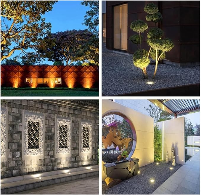 Recessed Ground Spotlight - RGB Ground LED Landscape Lights Outdoor Buried Lights IP67 Waterproof Garden Courtyard Floor Lamp for Driveway Deck Stair Step Yard Fence Garden Pathway36W 18W (Rg