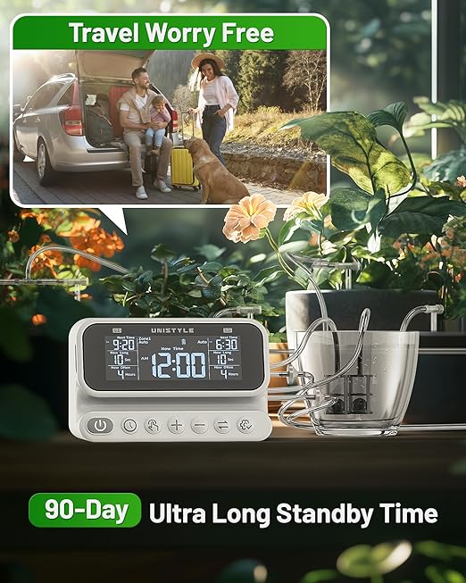 [All-New 2027] 2 Zone Automatic Plant Waterer for Indoor Unistyle Plant Watering Devices for Potted Plants Drip Irrigation System with Programmable
