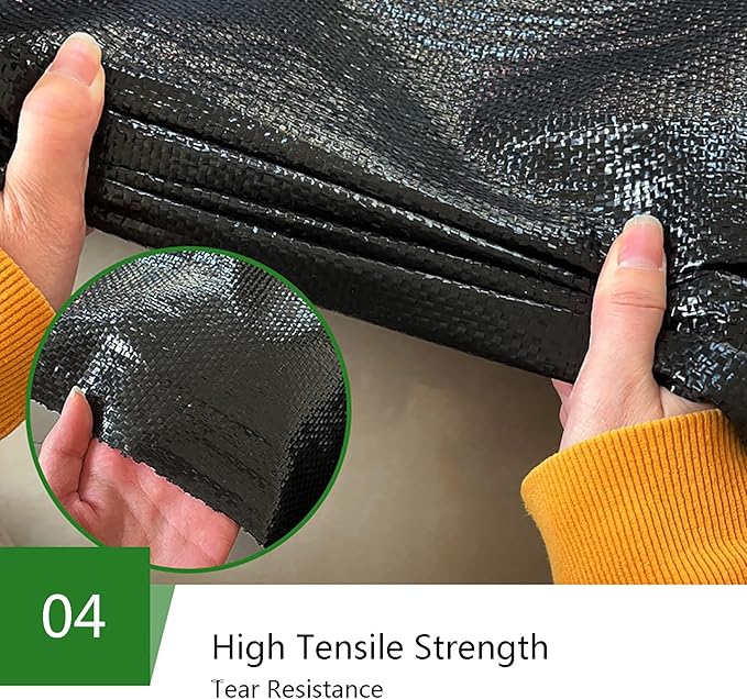 Weed Control Fabric Weed Membrane Heavy Duty Tear-proof Ground Cover Membrane Weed Barrier Mat High Permeability Ideal for Use in Patios Garden Flower Beds Landscaping(1.2 * 200m)