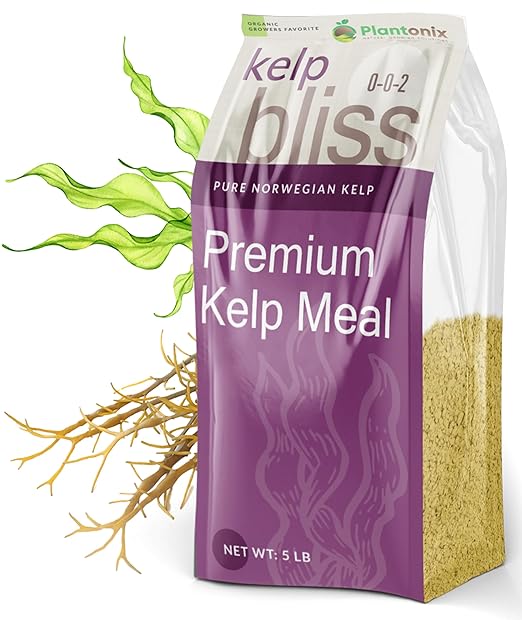Worm Bliss (1 Gallon) + Kelp Bliss (5lbs) - Organic Worm Castings for Plants &amp Kelp Meal Organic Fertilizer - Earthworm Castings Fertilizer - 100% Natural Plant Food Rich in Vitamins &amp Nutrien