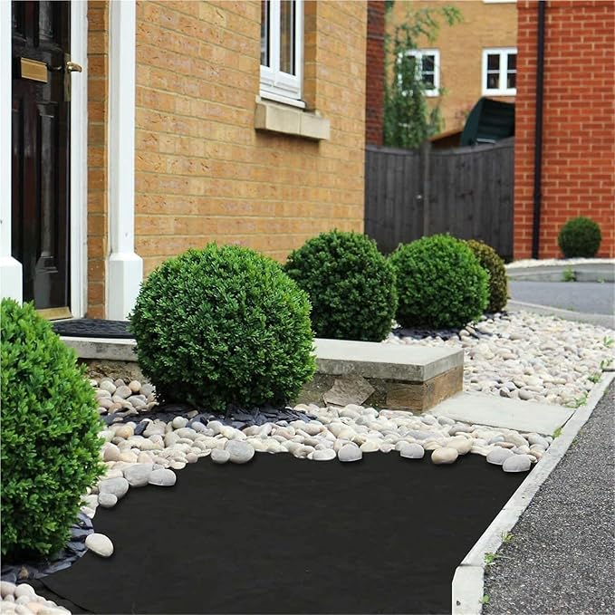 Geotextile 6ft X 50ft Geotextile Non-Woven Landscape Fabric Weed Barrier Ground Cover Garden Mats