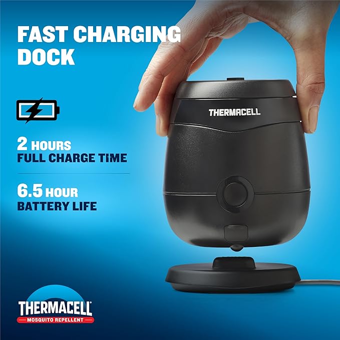 Thermacell E-Series Rechargeable Mosquito Repeller with 20’ Mosquito Protection Zone Bug Spray Alternative Scent Free
