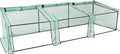 Sunnydaze Outdoor Portable Mini Cloche Greenhouse with 3 Zipper Doors and Slanted Top - Green