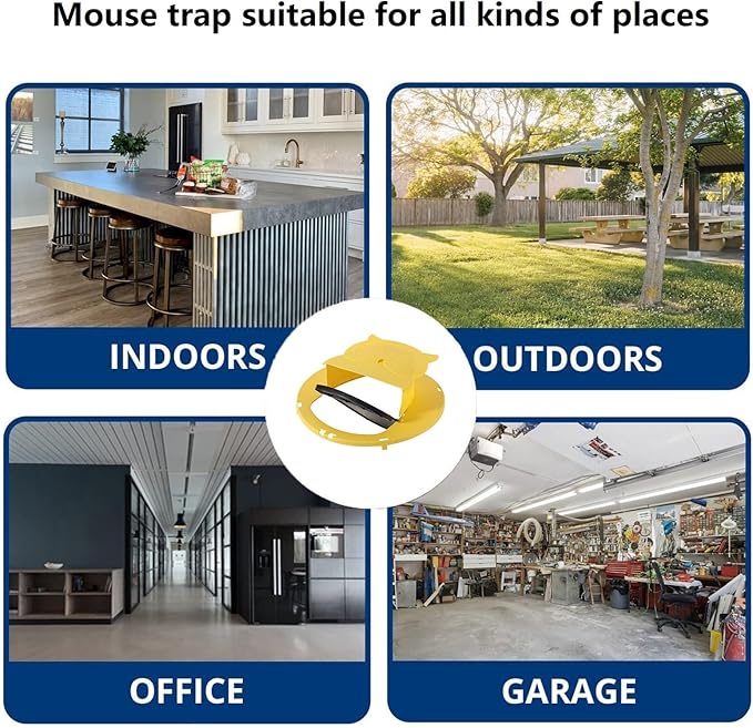 Bucket Lid Mouse TrapAuto ResetHumane and Efficient Mouse Trap Bucket-2Pack