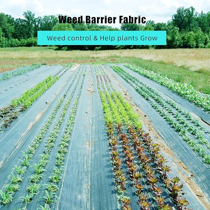 PeakPursuit 3ft x 300ft Premium Weed Barrier Landscape Fabric 3.24 oz Heavy Duty Weed Control Fabric High Permeability Good for Flower Bed Driveway Fabric and Ground Cover