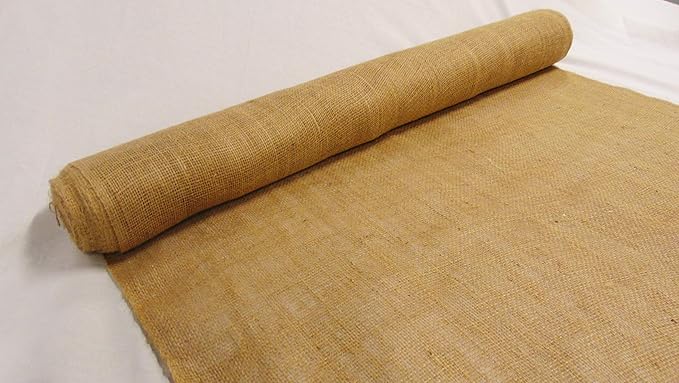 AAYU 36 x 48 feet Jute Burlap Planter Liner | Medium Weight and Weave Jute- Burlap | Biodegradable Garden Fabric | Weed Barrier | Heavy 7oz 36 inch Wide roll
