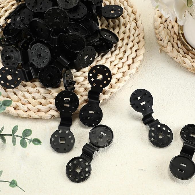 Barydat 400 Pcs Black Shade Cloth Plastic Clips Round Sunshade Net Fixing Clip Fabric Clips for Garden Anti Bird Netting Greenhouse Outdoor Agricultural Netting Fabric Accessories