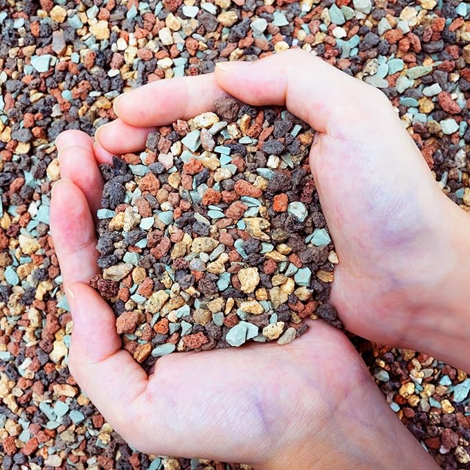 12lb Mix Lava Rocks Pebbles for Plant Pumice Potting Soil Mix Decorative Top Dressing Landscaping Gritty Rock for Succulent Bonsai Cactus Vase Filler