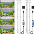 Wiaxulay LED Grow Light Strips 6000K Full Spectrum Sunlike Growing Lamp with 6/12/16H Timer 5 Dimmable Levels for Hydroponics Succulent Plant Shelf 2 Pack
