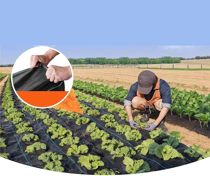 Geotextile 5FTx250FT Weed Barrier Landscape Fabric Woven Geotextile Fabric for Weed Blocker Weed Mat Driveway Fabric